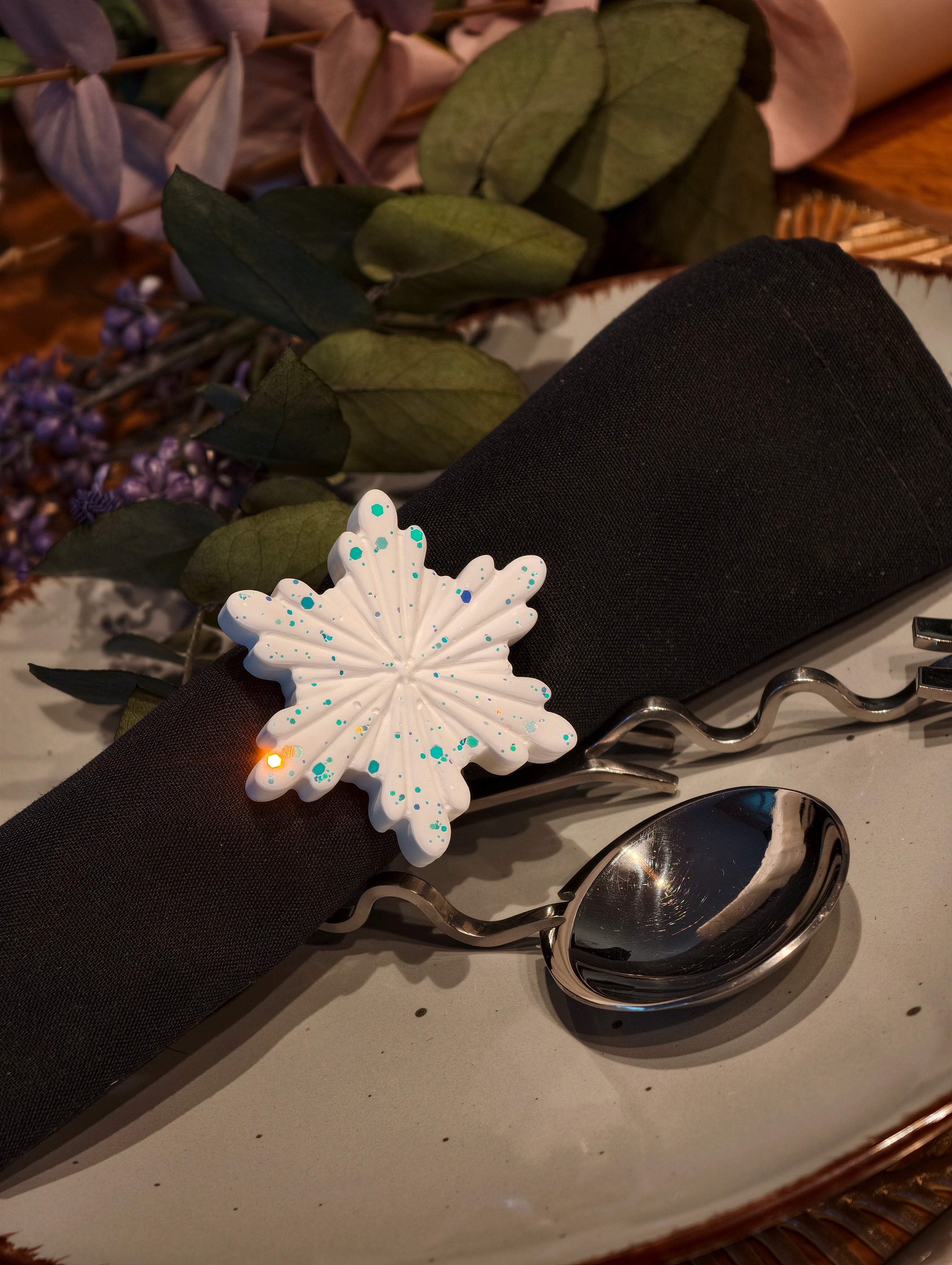 6er Set Serviettenring "Snowflake"