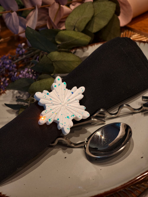 6er Set Serviettenring "Snowflake"