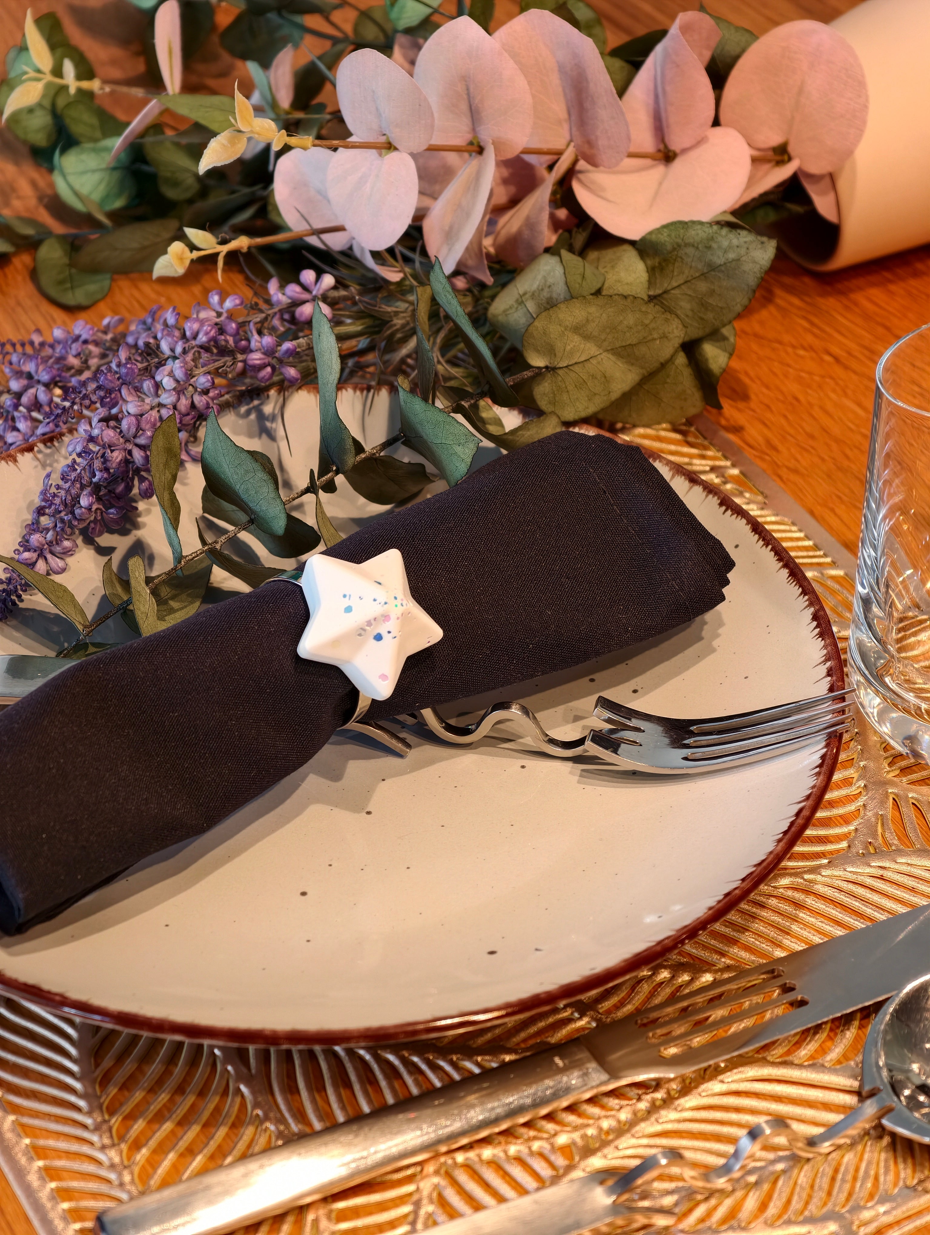 6er Set Serviettenring "Star"