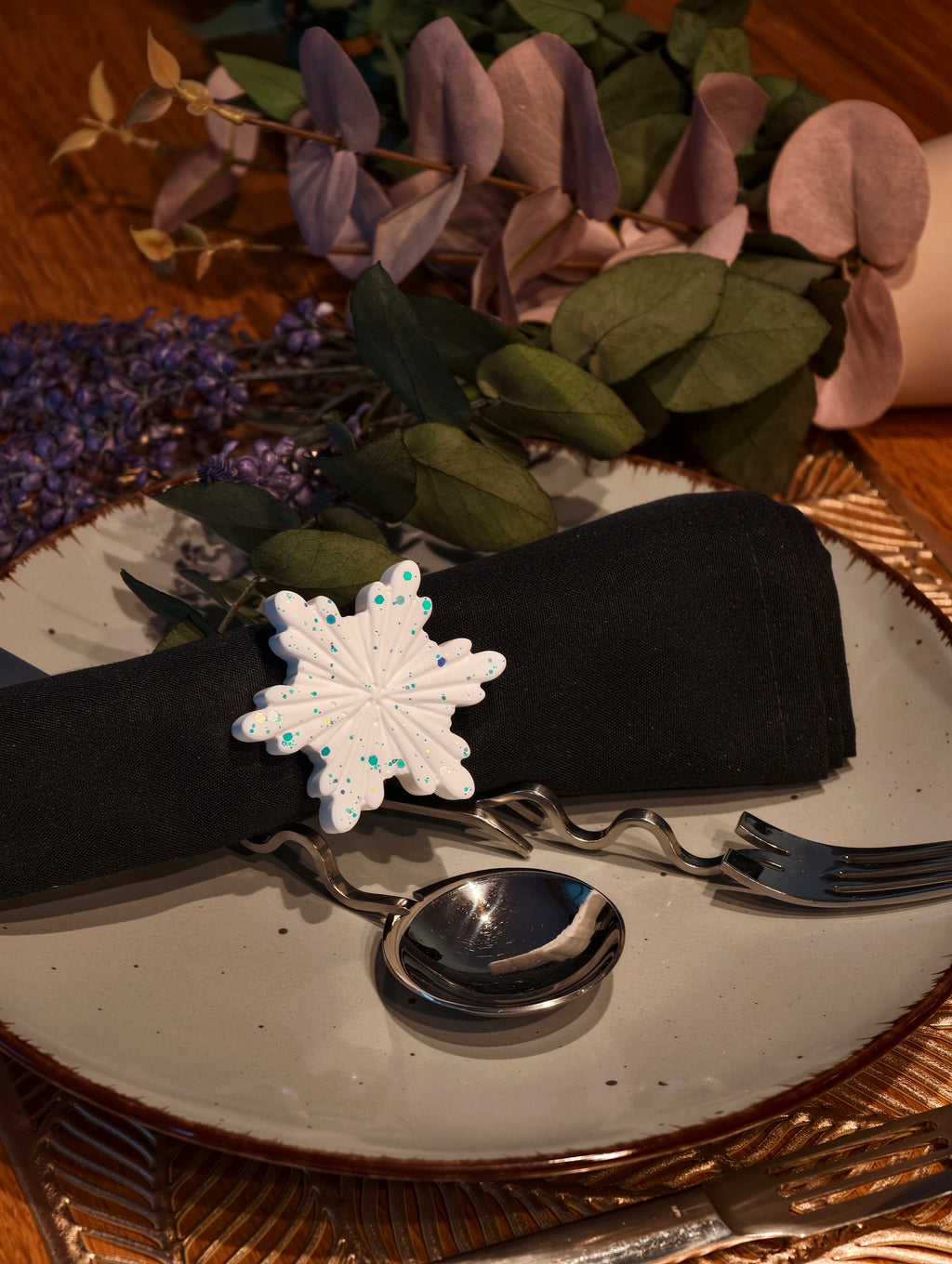 6er Set Serviettenring "Snowflake"
