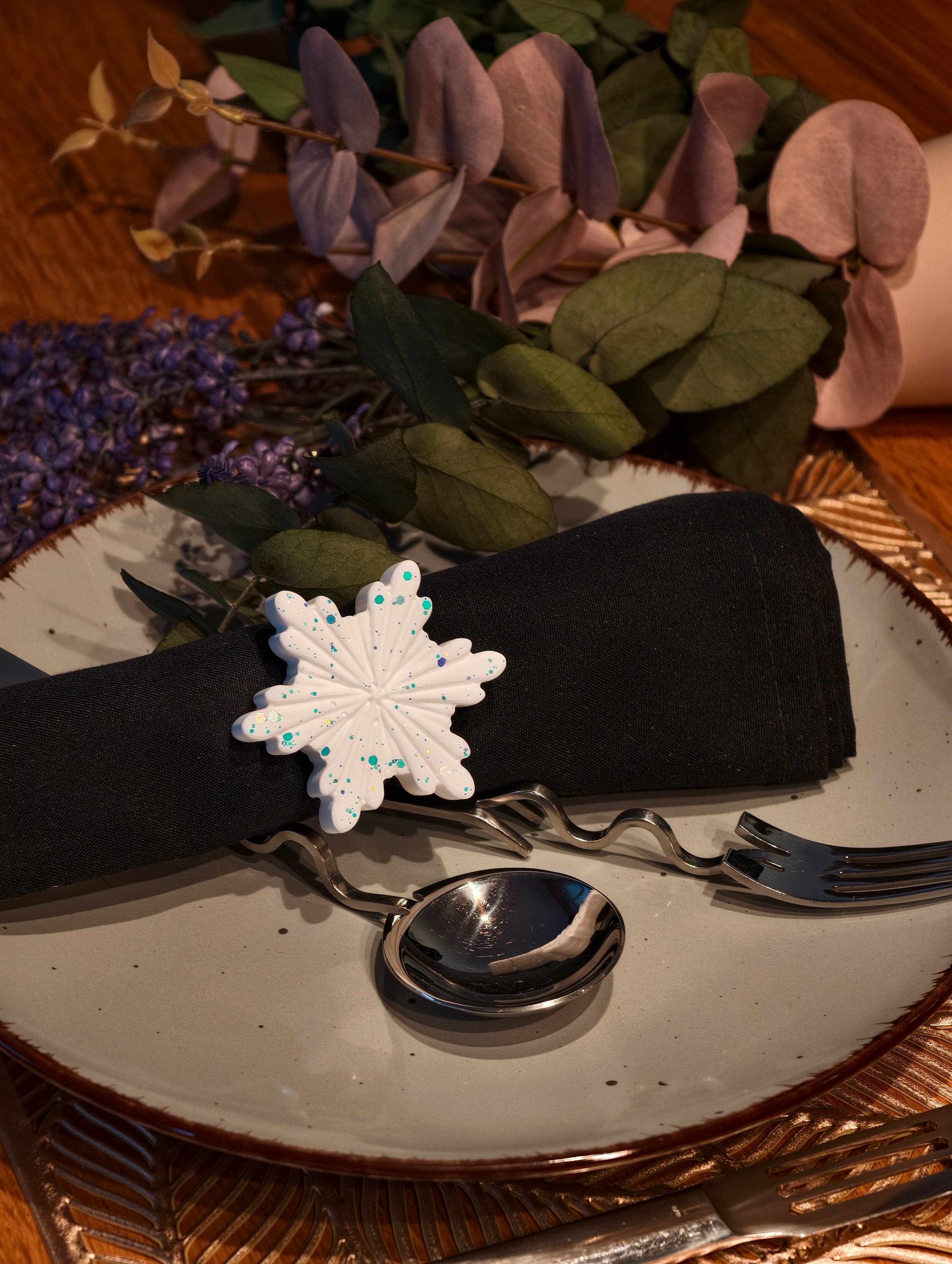 6er Set Serviettenring "Snowflake"
